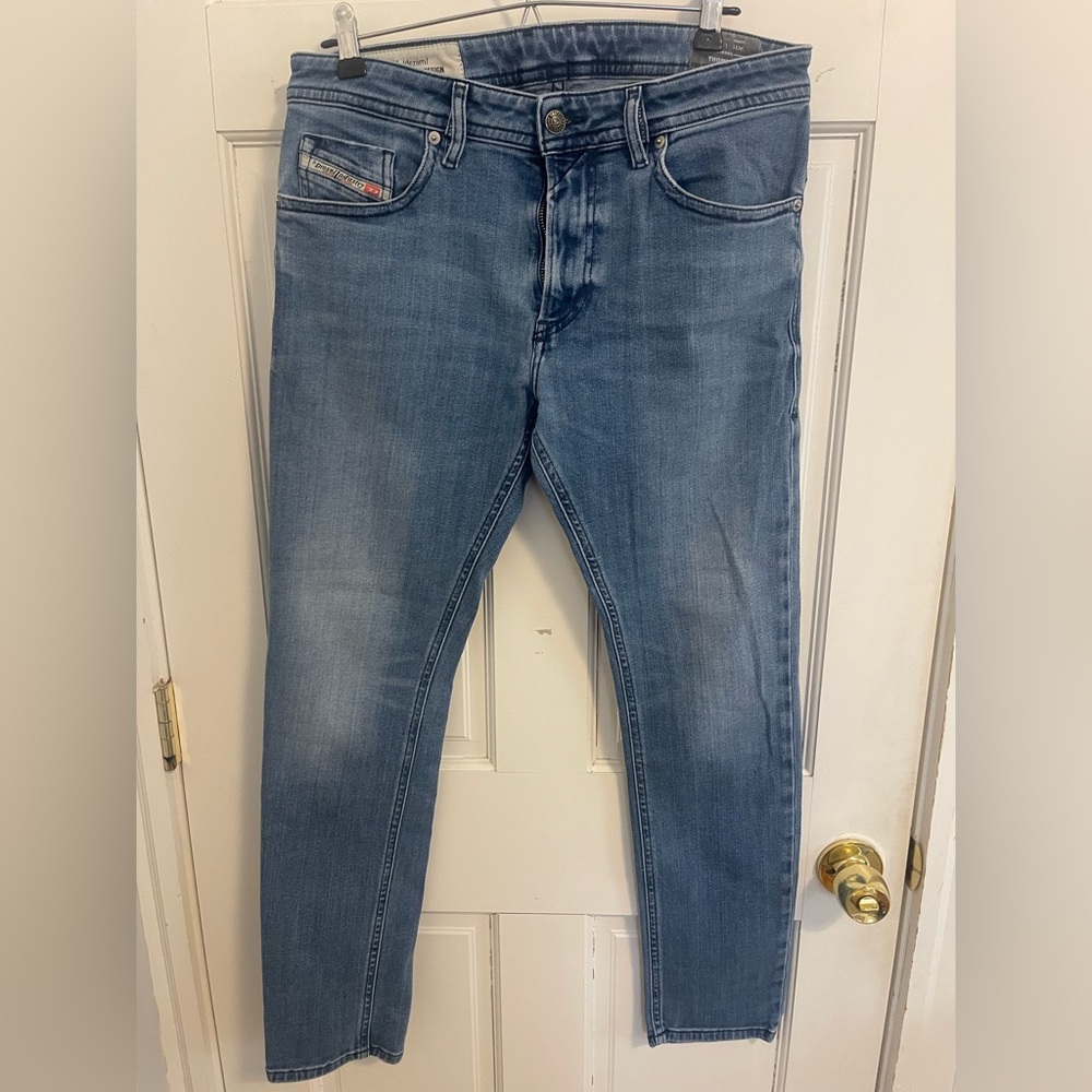 Diesel Men's Thommer Faded Blue Slim Jeans